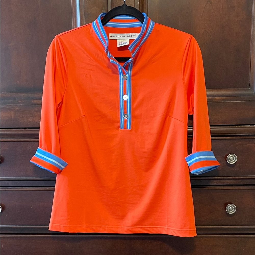 Gretchen Scott three-quarter sleeve shirt, size small